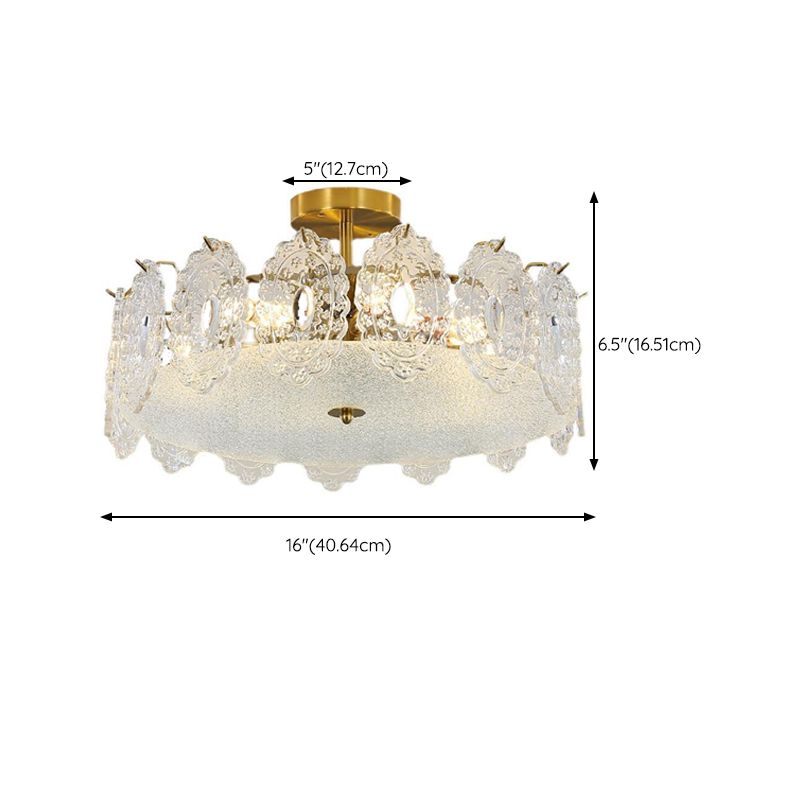 Nordic Ceiling Light Creative Glass Flush Mount Light Fixture for Sitting Room