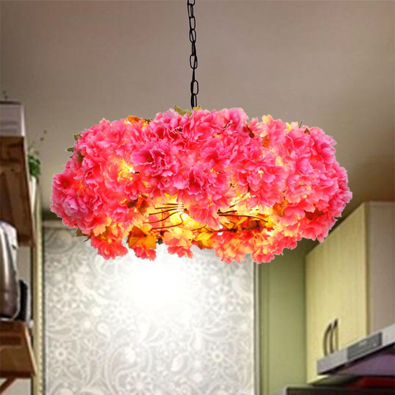 5 luci Blossom Lampada lampadario Light Antique Pink LED LED LAD per ristorante, 21,5 "/25,5" W