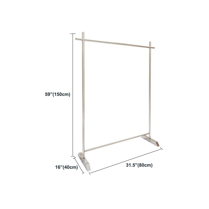 Industrial Metal Hallstand Hanging Rail Entryway Kit in Silver