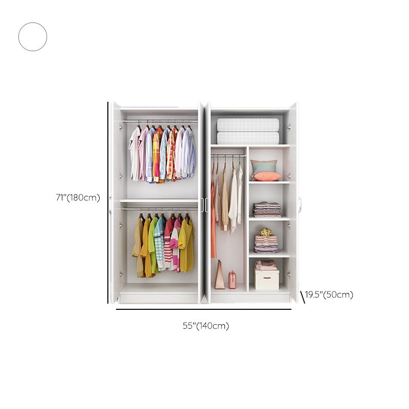 Manufactured Wooden Kids Closet Modern Style Bedroom Wardrobe Closet with Garment Rod