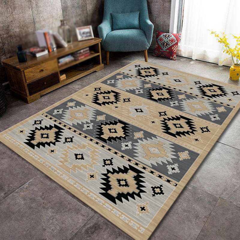 Distinctive Americana Indoor Rug Colorful Tribal Classicism Rug Washable Carpet for Living Room