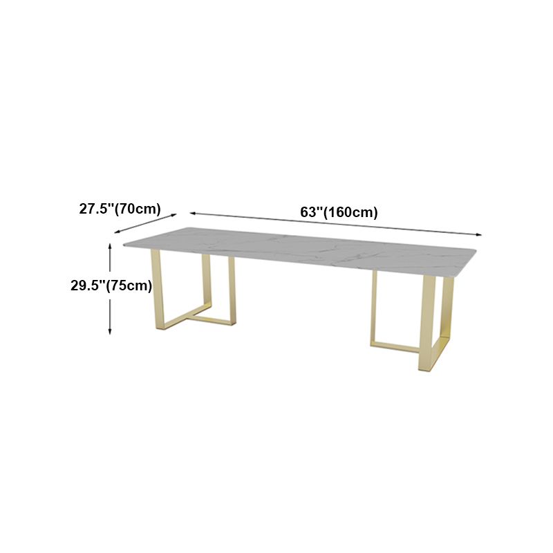 Glam Style Writing Desk White Curved Home and Office Meeting Table