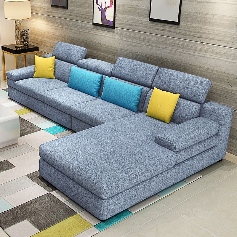 Right Hand Facing Sofa L-Shape Sectional 4-seater for Living Room