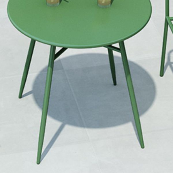 Contemporary Iron Bistro Table Water Resistant and UV Resistant Bistro Table