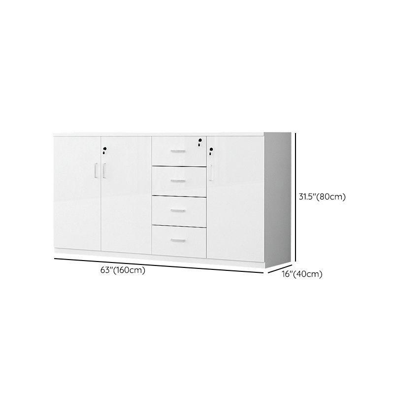 Nordic Style Wood Filing Cabinet White File Cabinet for Home Office