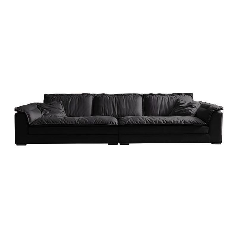 Contemporary Pillow Top Arm Sofa 30.7" H Faux Leather Sofa & Chaise