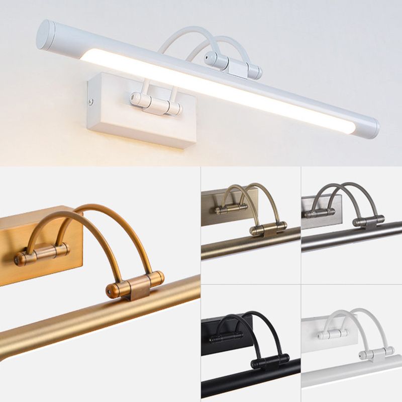 Simplicidad Luces de espejo de tocador cilíndrico Luz de pared de aluminio Accesorios para el baño