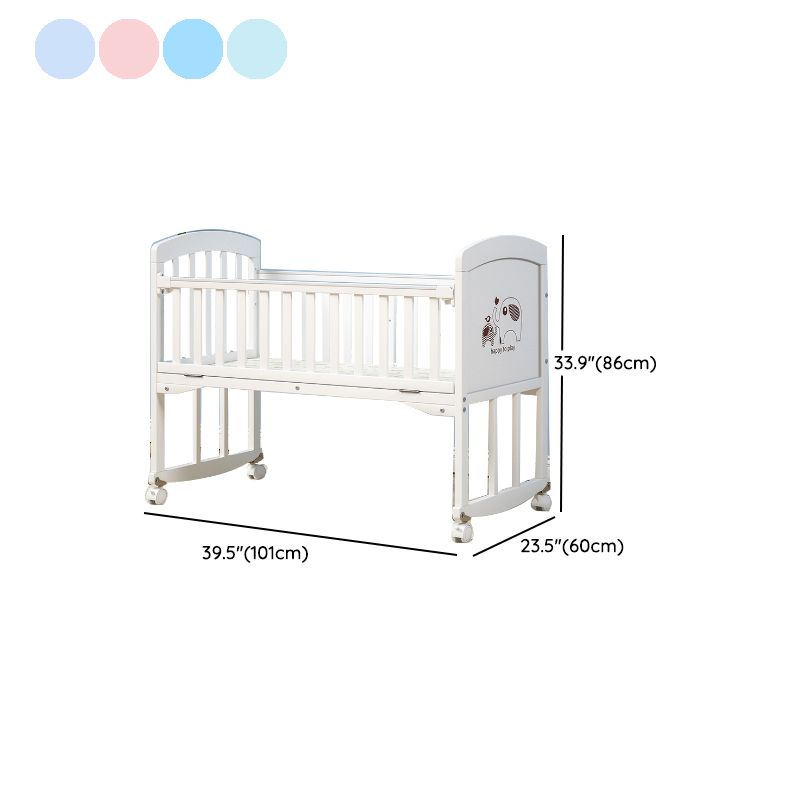 White Solid Wood Crib Cradle Nursery Center Solid Wood Crib Cradle