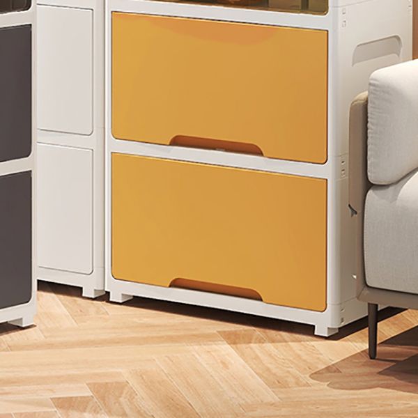 Plastic Kids Closet Modern style Wardrobe Closet with Lower Storage Drawers