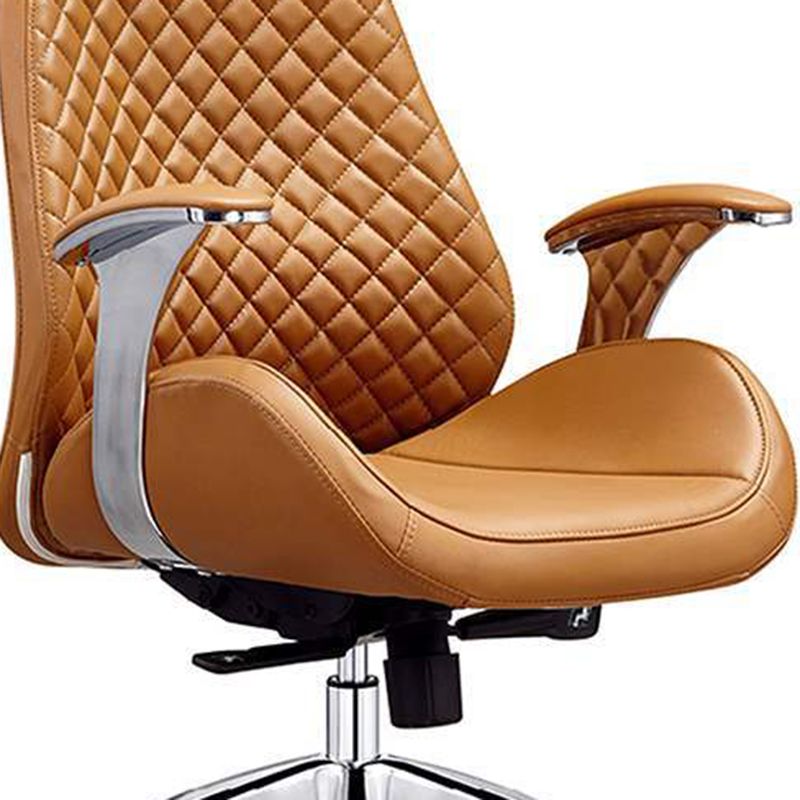 Modern Desk Chair Leather Computer Chair High/Mid Back Chair with Wheels/No Wheels