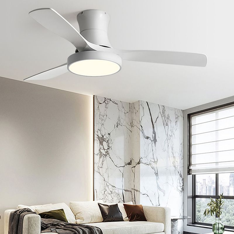 Fan Shape Metal Ceiling Fan Kid Style 1 Light Ceiling Mount Fans Fixture for Bedroom