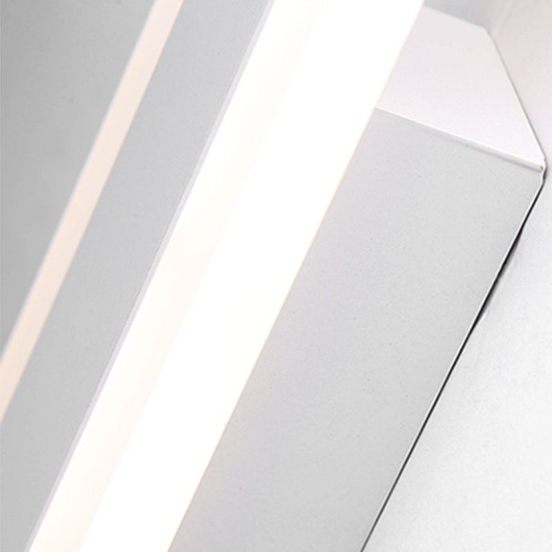 Medra lineal de metal mate de pared estilo moderno de 1 linda accesorio de iluminación de pared en blanco