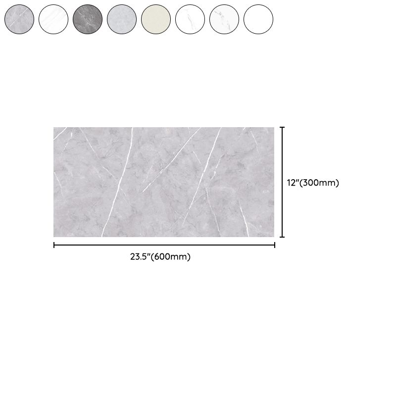 Marbling Single Tile 12" x 24" Waterproof Backsplash Rectangular Wall Tile