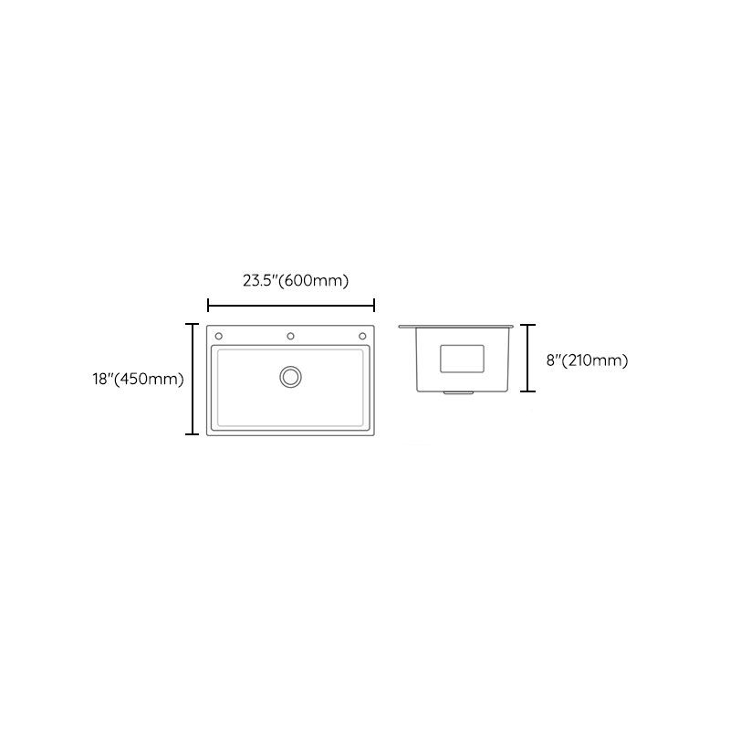 Corrosion Resistant Kitchen Sink Stainless Steel Modern Style Kitchen Sink