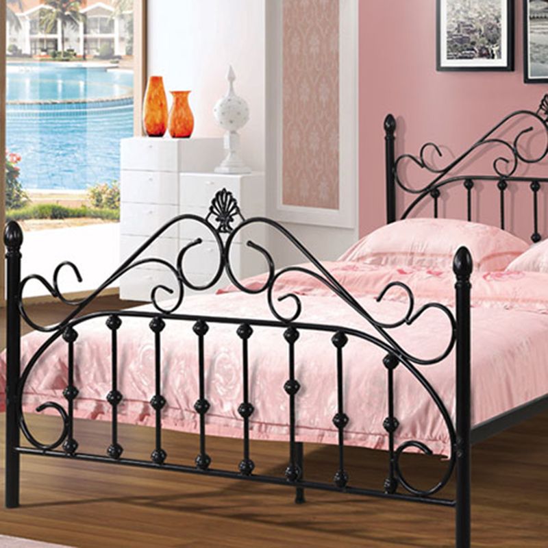 Contemporary Kids Bed Headboard Metal No Theme Standard Bed with Footboard