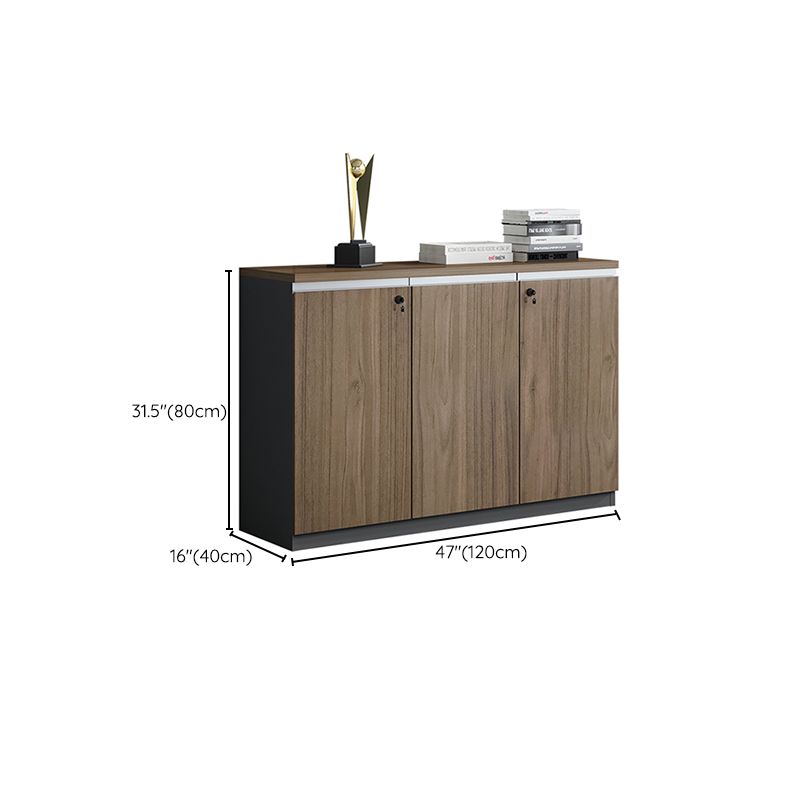 Nordic Style Lateral File Cabinet Wood File Cabinet with Locking Storage