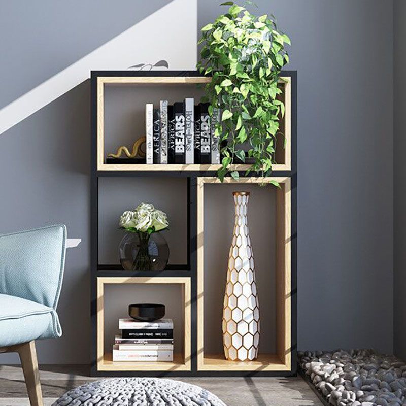 9.84 "W Bookcase Style Industrial Back Bookcase for Home Study Room Office