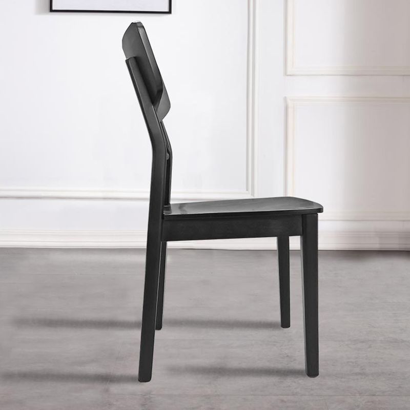 Contemporary Style Chair Armless Chairs for Kitchen with Wood Legs