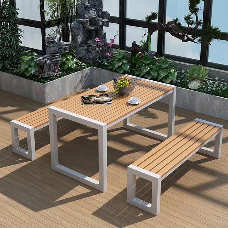 Contemporary Rectangle Coffee Table Manufactured Wood Dining Table