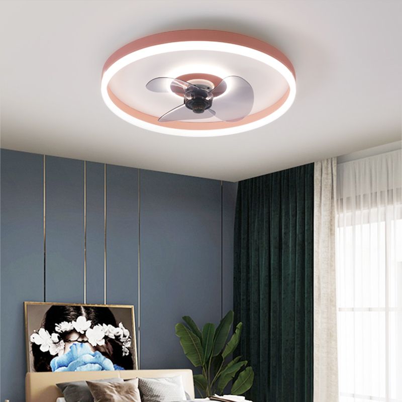2 Light Ceiling Fan Light Modern Style Metal Ceiling Fan Light for Dining Room