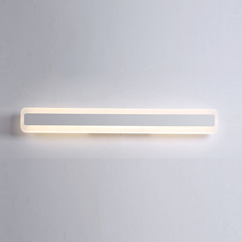 Medra lineal de metal mate de pared estilo moderno de 1 linda accesorio de iluminación de pared en blanco