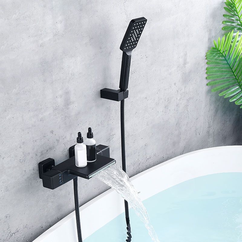 Modern Wall Mounted Faucet Handheld Shower Head Waterfall Faucet