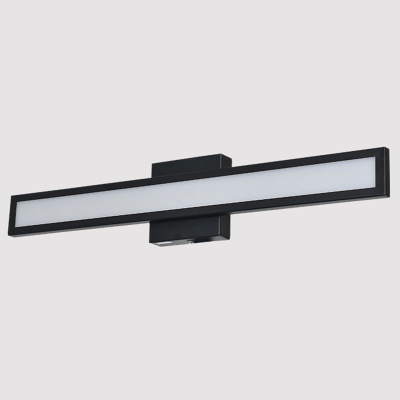 Linear Shade Metal Wall Sconce Modern 1- Light Wall Lighting Fixture in Black