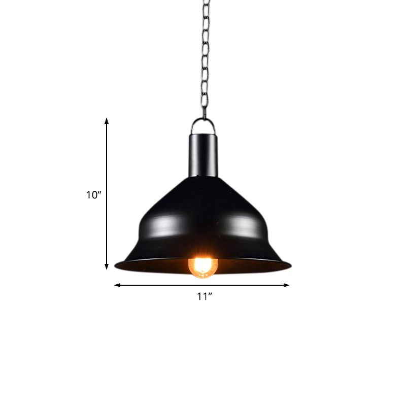 Barn eetkamer hangende lichtkit industrieel metaal 1 licht zwart/rood/gele hanglamp