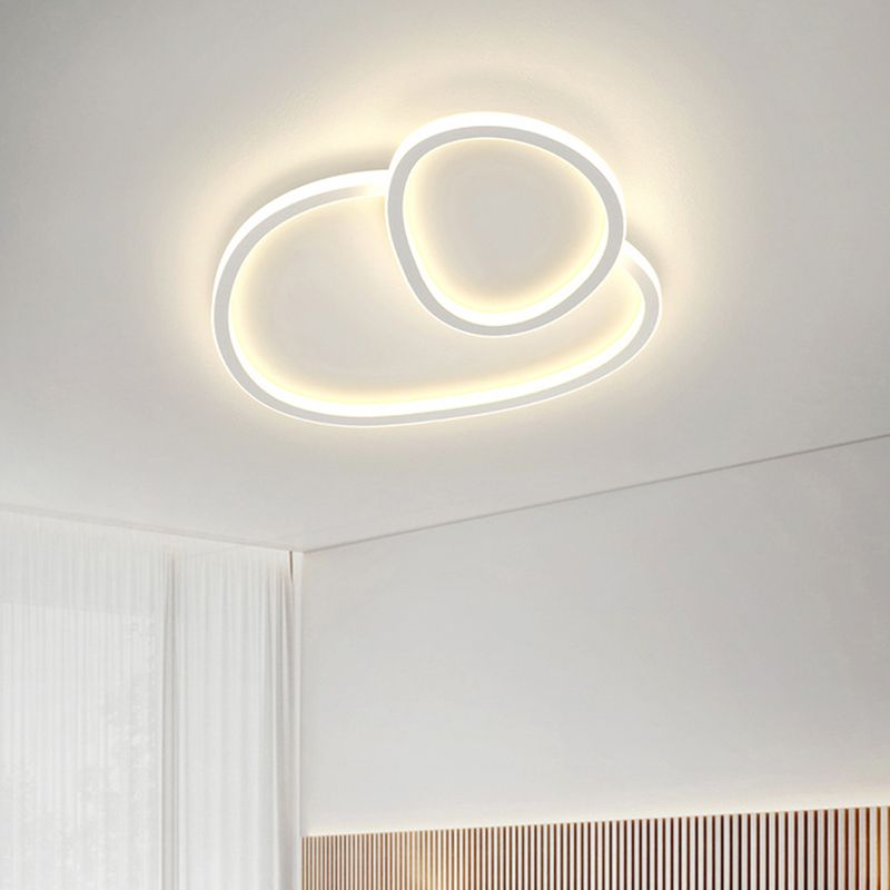 Modern Style Multi-Ring Shape Flush Mount Acrylic Ceiling Light for Living Room