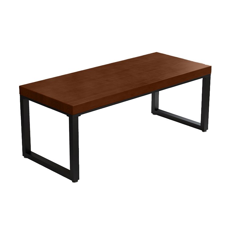 Contemporary Style Wood Office Desk Rectangular Shape Task Desk in Brown