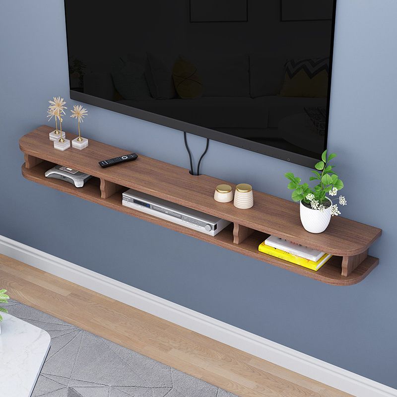 Engineered Wood Floating TV Stand Scandinavian Style TV Cabinet with Shelves