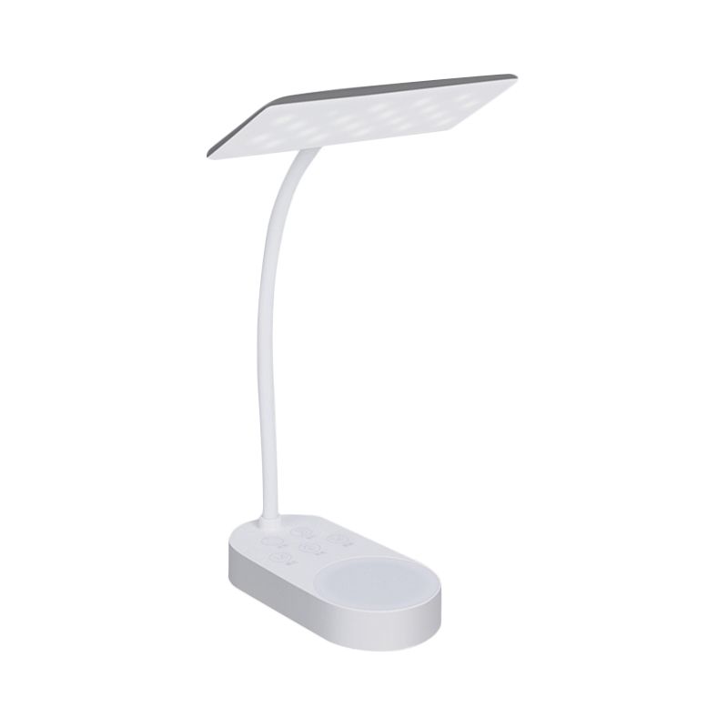 Lampada da scrivania a pannello rettangolare bianco moderno leggero lettura a led per letto