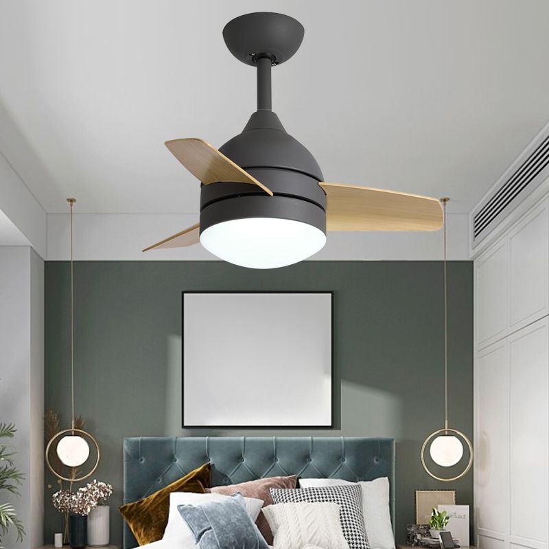 Geometry Ceiling Fan Light Kids Style Metal Single Light LED Flush Light for Bedroom