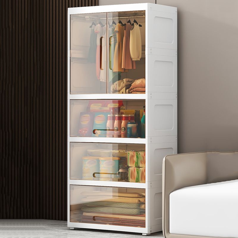 Modern Style Plastic Armoire Cabinet Bedroom Youth Armoire with Door