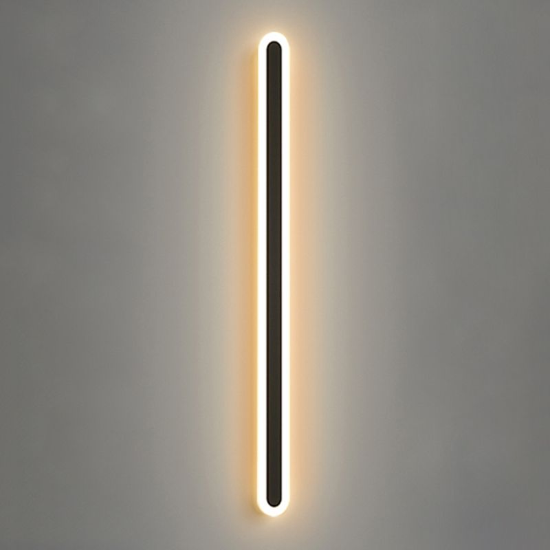 Contemporary Wall Sconce Straight LED Wall Light with Metal for Bedroom