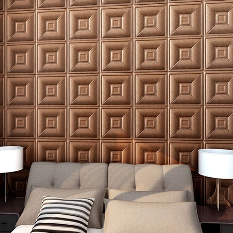 Glam Wall Access Panel PVC Self-Adhesive 3D Embossed Waterproof Wall Panel