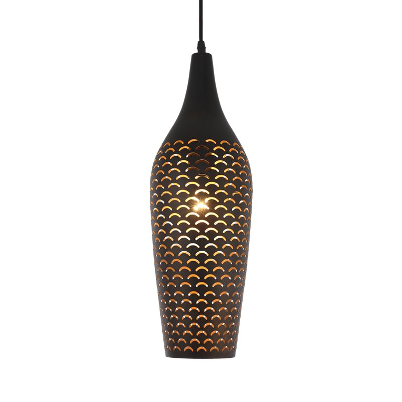 Glas Esszimmer Hängende Lampe Traditionelle Metall 1 Kopf Bronze Deckenheize Licht Licht