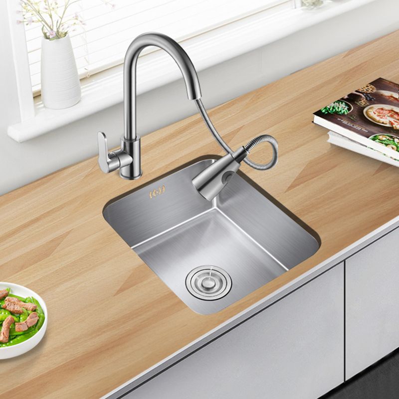 Modern Kitchen Sink Pull out Faucet Rod Handle Stainless Steel Sink