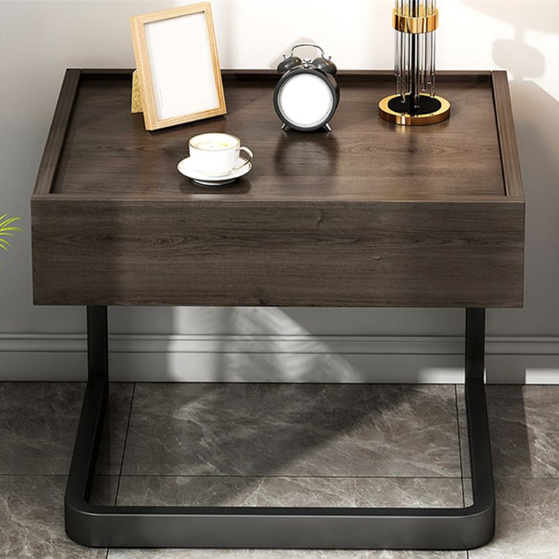 Modern Bedside Cabinet Manufactured Wood Bed Nightstand with Drawer for Bedroom