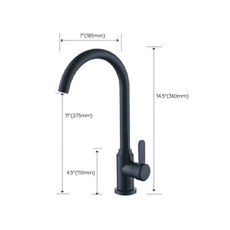 Modern Pulldown Sprayer Water Filler One Handle High Arch Kitchen Faucet with Deck Plate