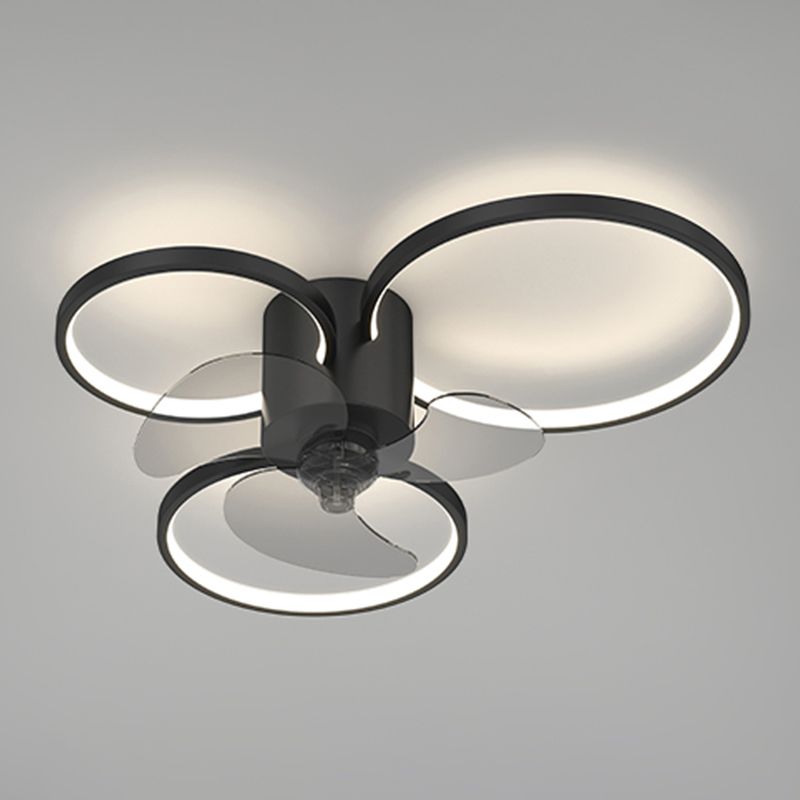 Metal Geometric Ceiling Fans Modern Style Multi Lights Ceiling Fan Lamp Fixture