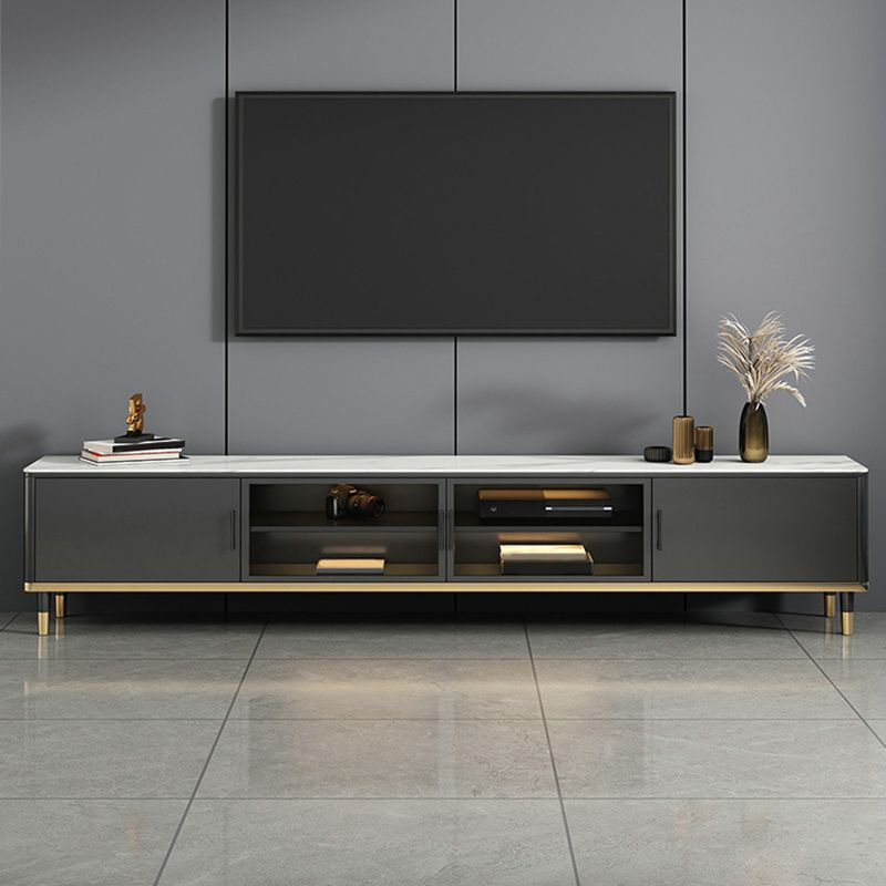 Stone TV Stand Console Enclosed Storage TV Media Console with Legs