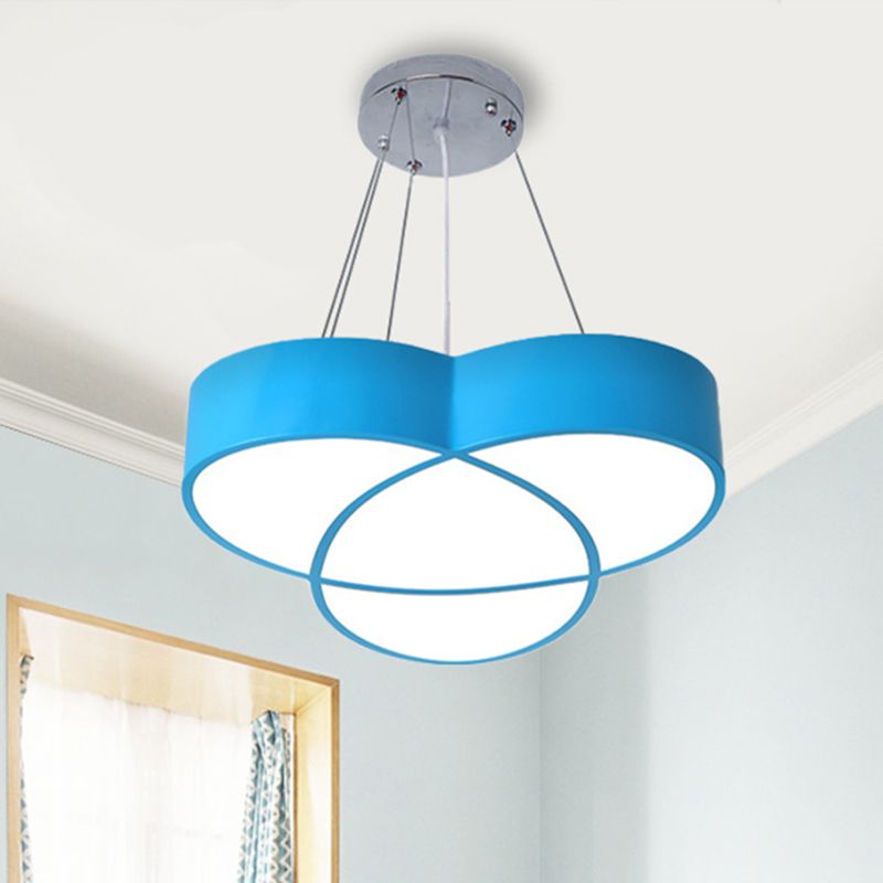 Flower Shape Pendant Light Creative Metal & Acrylic Pendant Lamp for Nursing Room