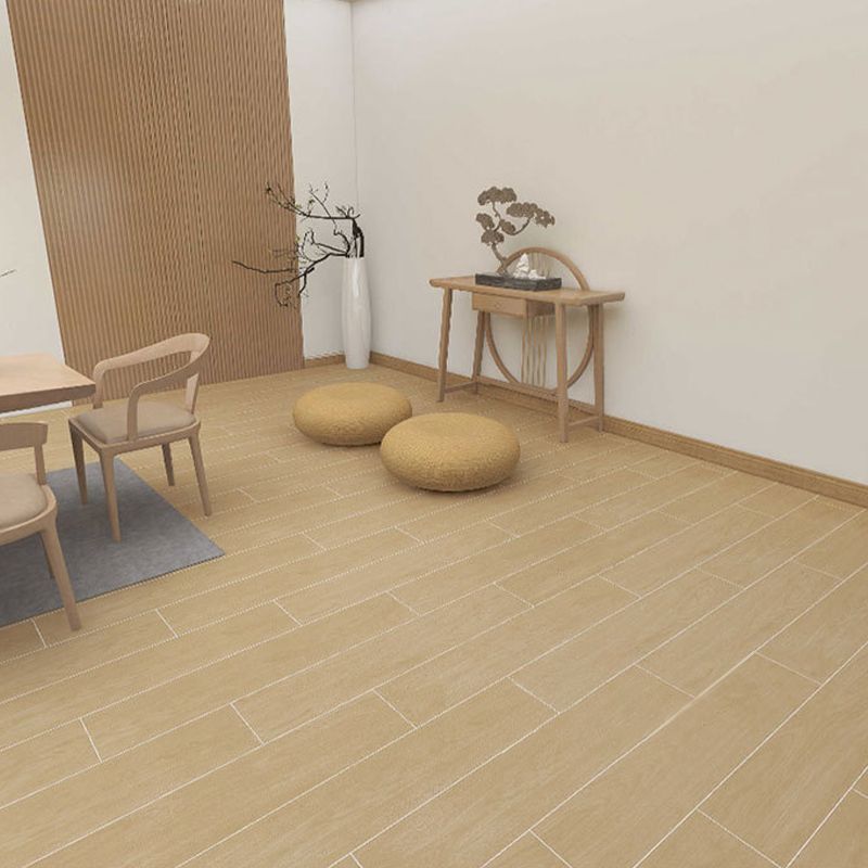 Modern Style Floor Tile Solid Color Straight Edge Wooden Effect Rectangle Floor Tile
