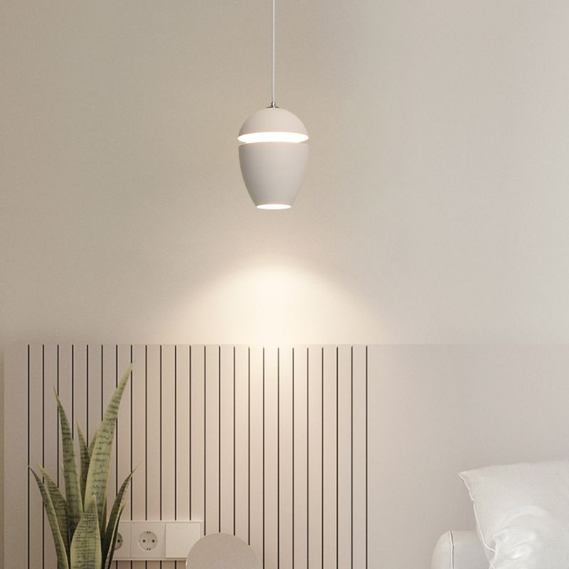 Postmodern Aluminum Pendant Light Single Light LED Hanging Pendant for Bedroom