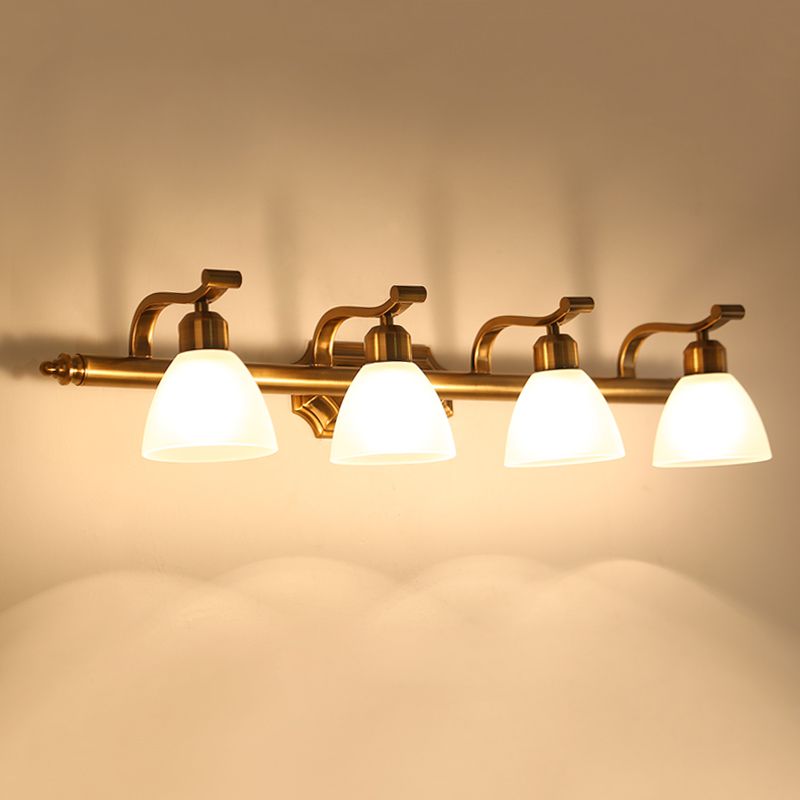 Modern Minimalist Brass LED Light Vanity Sconce Lights above Mirror for Washroom Powder Room