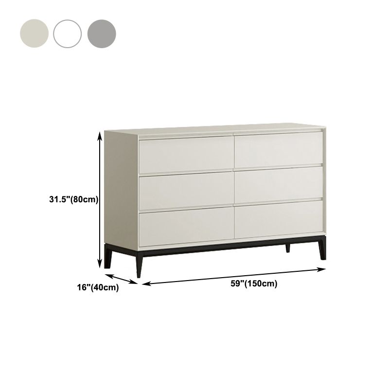 Wood Top Chest Light Grey/White/Beige Chest with Drawers for Bedroom