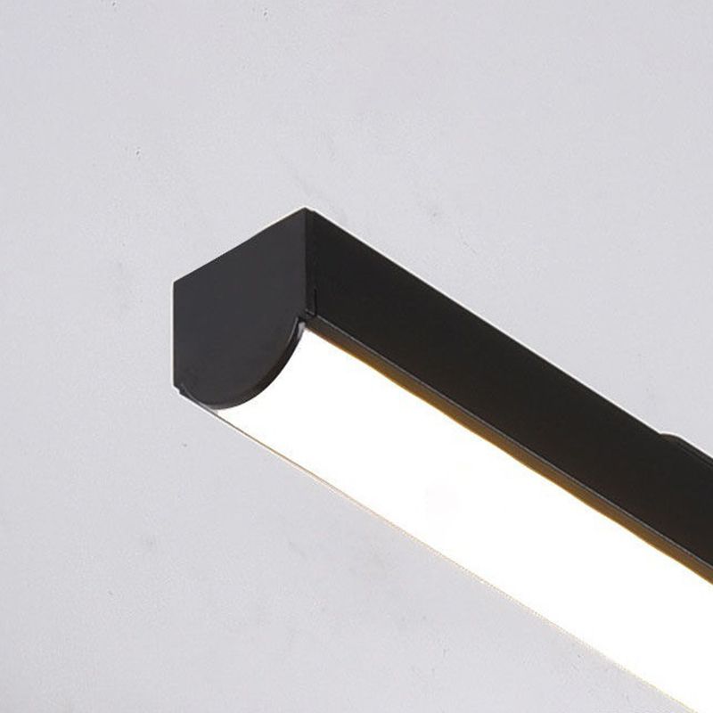 Modern Style Linear Wall Light Fixture Metal 1 Light LED Mirror Light for Bathroom