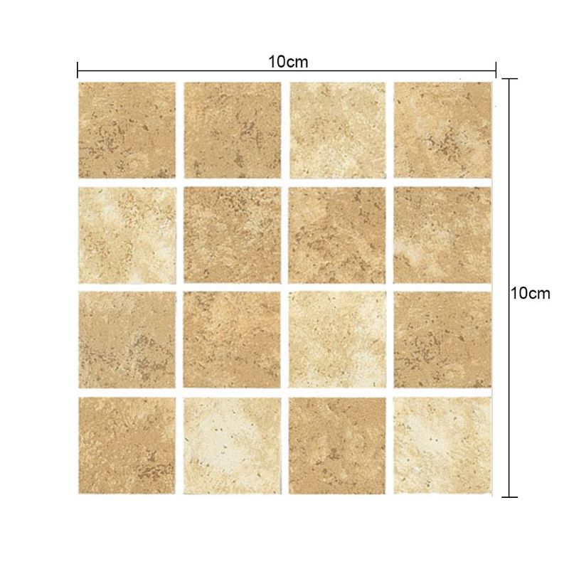 Brown Check Wallpaper Panels Contemporary Self Sticking Bathroom Wall Art, 2.2-sq ft