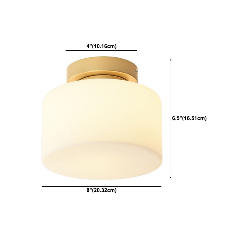 Modernism Single Golden Flush Mount Lighting Metallic Shaded  Ceiling Light for Foyer